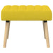 Kanaal-geplooide bank Lichtgeel 60 x 40 x 45 cm Stof