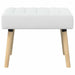 Kanaal-geplooide bank Wit 60 x 40 x 45 cm Stof