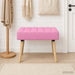 Kanaal-geplooide bank Roze 60 x 40 x 45 cm Stof