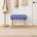 Kanaal-geplooide bank Jeans Blauw 60 x 40 x 45 cm Stof