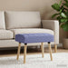 Kanaal-geplooide bank Jeans Blauw 60 x 40 x 45 cm Stof