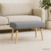 Kanaal-geplooide bank Lichtgrijs 80 x 40 x 46 cm Stof