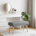 Kanaal-geplooide bank Lichtgrijs 80 x 40 x 46 cm Stof