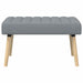 Kanaal-geplooide bank Lichtgrijs 80 x 40 x 46 cm Stof