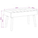 Kanaal-geplooide bank Lichtgrijs 80 x 40 x 46 cm Stof