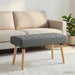 Kanaal-geplooide bank Donkergrijs 80 x 40 x 46 cm Stof