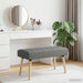 Kanaal-geplooide bank Donkergrijs 80 x 40 x 46 cm Stof