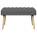 Kanaal-geplooide bank Donkergrijs 80 x 40 x 46 cm Stof