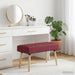 Kanaal-geplooide bank Wijnrood 80 x 40 x 46 cm Stof