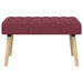 Kanaal-geplooide bank Wijnrood 80 x 40 x 46 cm Stof