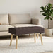 Kanaal-geplooide bank Donkerbruin 80 x 40 x 46 cm Stof