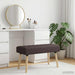 Kanaal-geplooide bank Donkerbruin 80 x 40 x 46 cm Stof