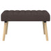 Kanaal-geplooide bank Donkerbruin 80 x 40 x 46 cm Stof
