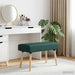Kanaal-geplooide bank Donkergroen 80 x 40 x 46 cm Stof