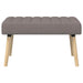 Kanaal-geplooide bank Taupe 80 x 40 x 46 cm Stof