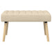 Kanaal-geplooide bank Crèmekleurig 80 x 40 x 46 cm Stof