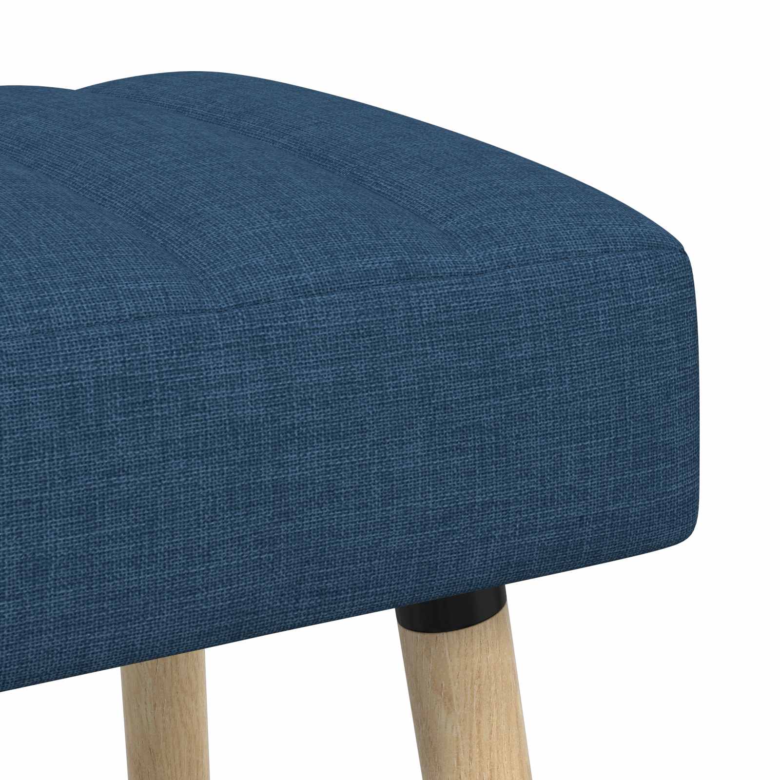 Kanaal-geplooide bank Blauw 80 x 40 x 46 cm Stof
