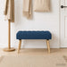 Kanaal-geplooide bank Blauw 80 x 40 x 46 cm Stof