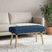 Kanaal-geplooide bank Blauw 80 x 40 x 46 cm Stof