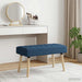 Kanaal-geplooide bank Blauw 80 x 40 x 46 cm Stof