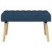 Kanaal-geplooide bank Blauw 80 x 40 x 46 cm Stof