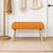 Kanaal-geplooide bank Donkergeel 80 x 40 x 46 cm Stof