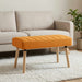 Kanaal-geplooide bank Donkergeel 80 x 40 x 46 cm Stof