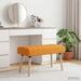 Kanaal-geplooide bank Donkergeel 80 x 40 x 46 cm Stof