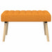 Kanaal-geplooide bank Donkergeel 80 x 40 x 46 cm Stof