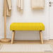 Kanaal-geplooide bank Lichtgeel 80 x 40 x 46 cm Stof