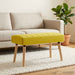 Kanaal-geplooide bank Lichtgeel 80 x 40 x 46 cm Stof