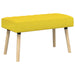 Kanaal-geplooide bank Lichtgeel 80 x 40 x 46 cm Stof