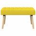 Kanaal-geplooide bank Lichtgeel 80 x 40 x 46 cm Stof