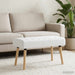 Kanaal-geplooide bank Wit 80 x 40 x 46 cm Stof