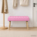Kanaal-geplooide bank Roze 80 x 40 x 46 cm Stof