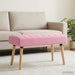 Kanaal-geplooide bank Roze 80 x 40 x 46 cm Stof
