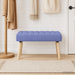 Kanaal-geplooide bank Jeans Blauw 80 x 40 x 46 cm Stof