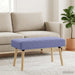 Kanaal-geplooide bank Jeans Blauw 80 x 40 x 46 cm Stof