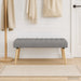 Kanaal-geplooide bank Lichtgrijs 110 x 40 x 46 cm Stof