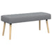 Kanaal-geplooide bank Lichtgrijs 110 x 40 x 46 cm Stof