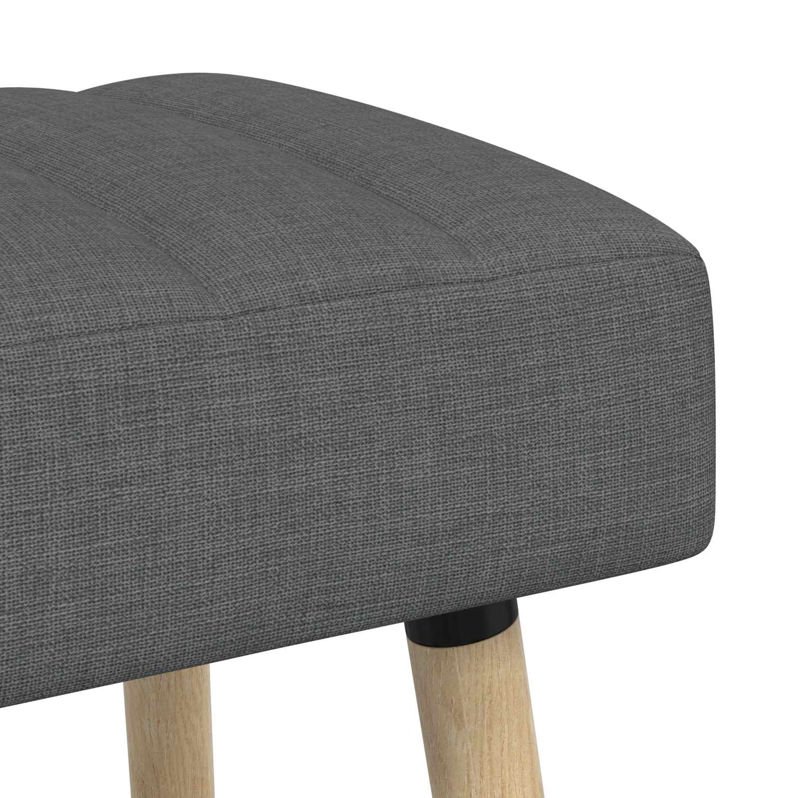 Kanaal-geplooide bank Donkergrijs 110 x 40 x 46 cm Stof
