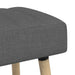 Kanaal-geplooide bank Donkergrijs 110 x 40 x 46 cm Stof