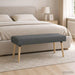 Kanaal-geplooide bank Donkergrijs 110 x 40 x 46 cm Stof