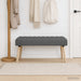 Kanaal-geplooide bank Donkergrijs 110 x 40 x 46 cm Stof