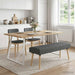 Kanaal-geplooide bank Donkergrijs 110 x 40 x 46 cm Stof