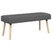 Kanaal-geplooide bank Donkergrijs 110 x 40 x 46 cm Stof