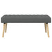 Kanaal-geplooide bank Donkergrijs 110 x 40 x 46 cm Stof