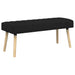 Kanaal-geplooide bank Zwart 110 x 40 x 46 cm Stof