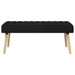 Kanaal-geplooide bank Zwart 110 x 40 x 46 cm Stof