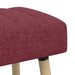 Kanaal-geplooide bank Wijnrood 110 x 40 x 46 cm Stof
